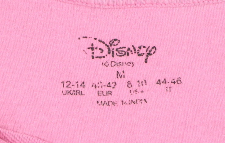Disney Women's Pink Nightshirt Size M Graphic Short Sleeve