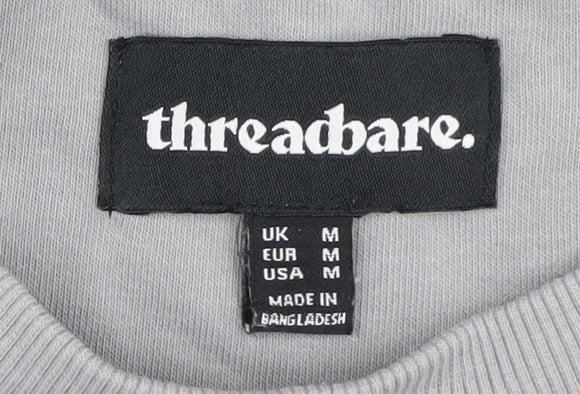 Threadbare Men's Grey Pullover Sweatshirt M