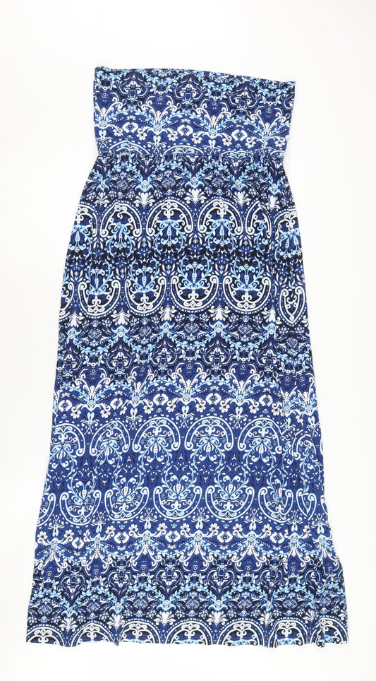 Cynthia Rowley Women's Blue Paisley Dress L