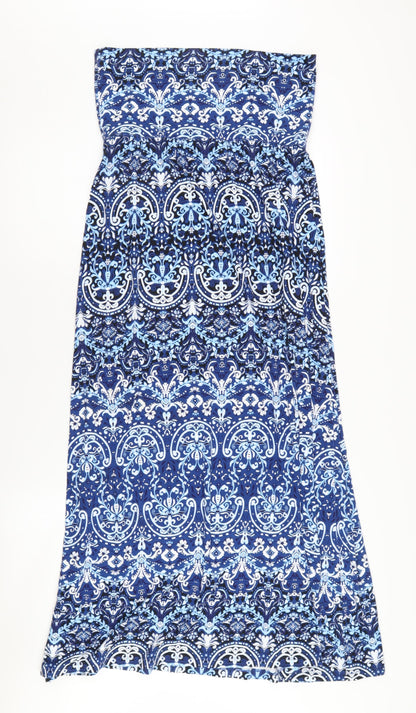 Cynthia Rowley Women's Blue Paisley Dress L