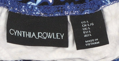 Cynthia Rowley Women's Blue Paisley Dress L