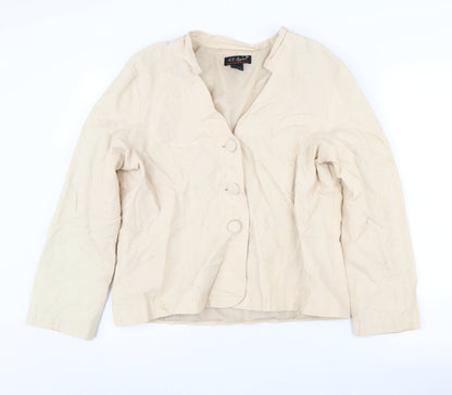 N.Y. Apparel Beige Linen Blazer Women's XL