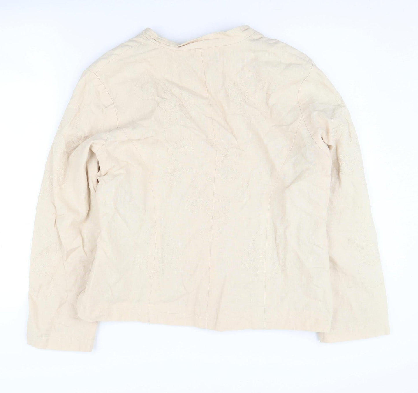 N.Y. Apparel Beige Linen Blazer Women's XL