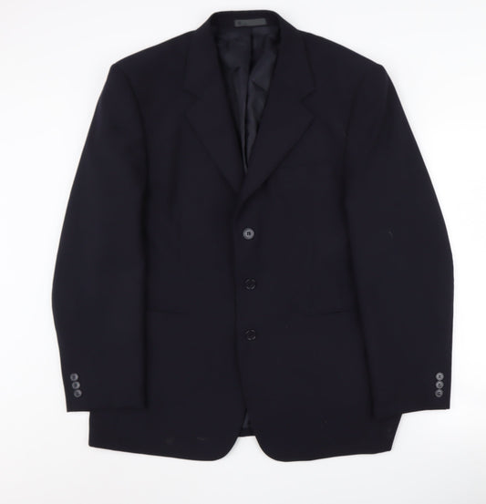 Mens UK Size 44 BHS Regular Blue Suit Jacket