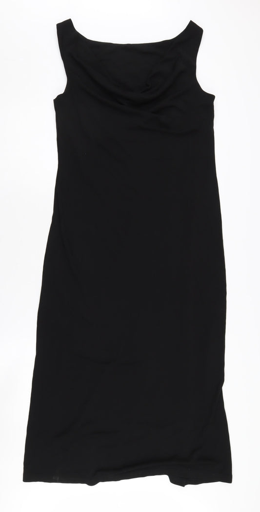 Dorothy Perkins Women's Black Cowl Neck Sheath Dress, Size 12