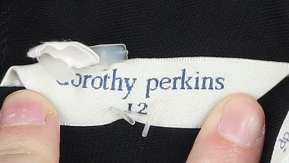 Dorothy Perkins Women's Black Cowl Neck Sheath Dress, Size 12