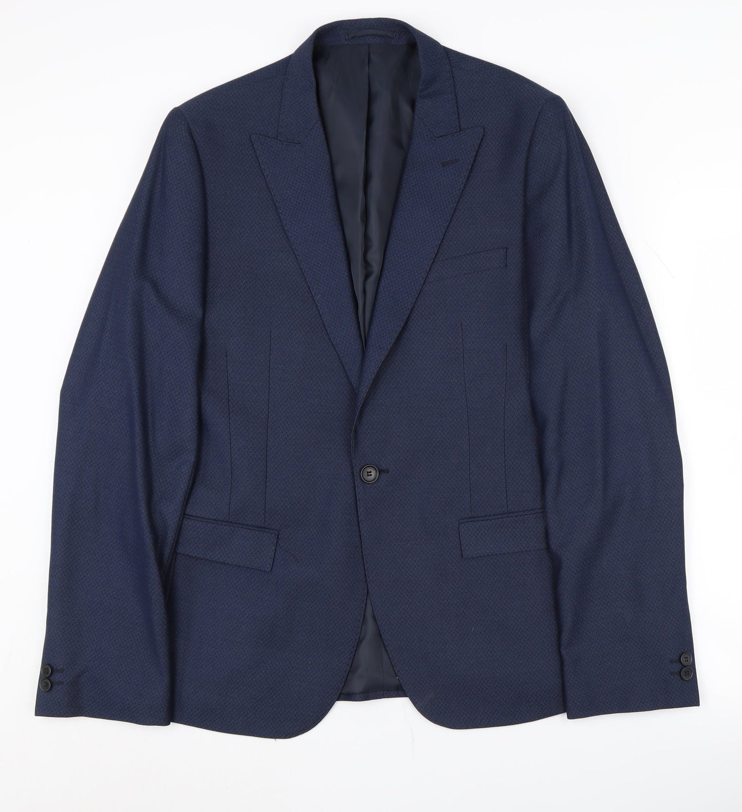 Mens UK Size 40 Moss London Regular Blue Suit Jacket