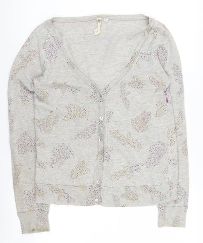 Womens UK Size 10 White Stuff Grey Cardigan Jumper