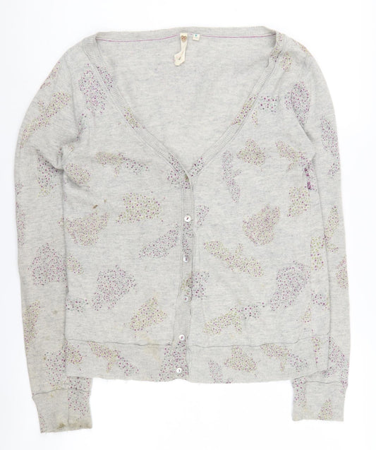 Womens UK Size 10 White Stuff Grey Cardigan Jumper