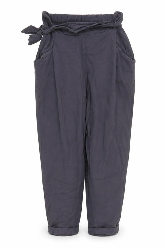 Womens UK Size 6 New Look Relaxed Fit Paperbag Grey Trousers