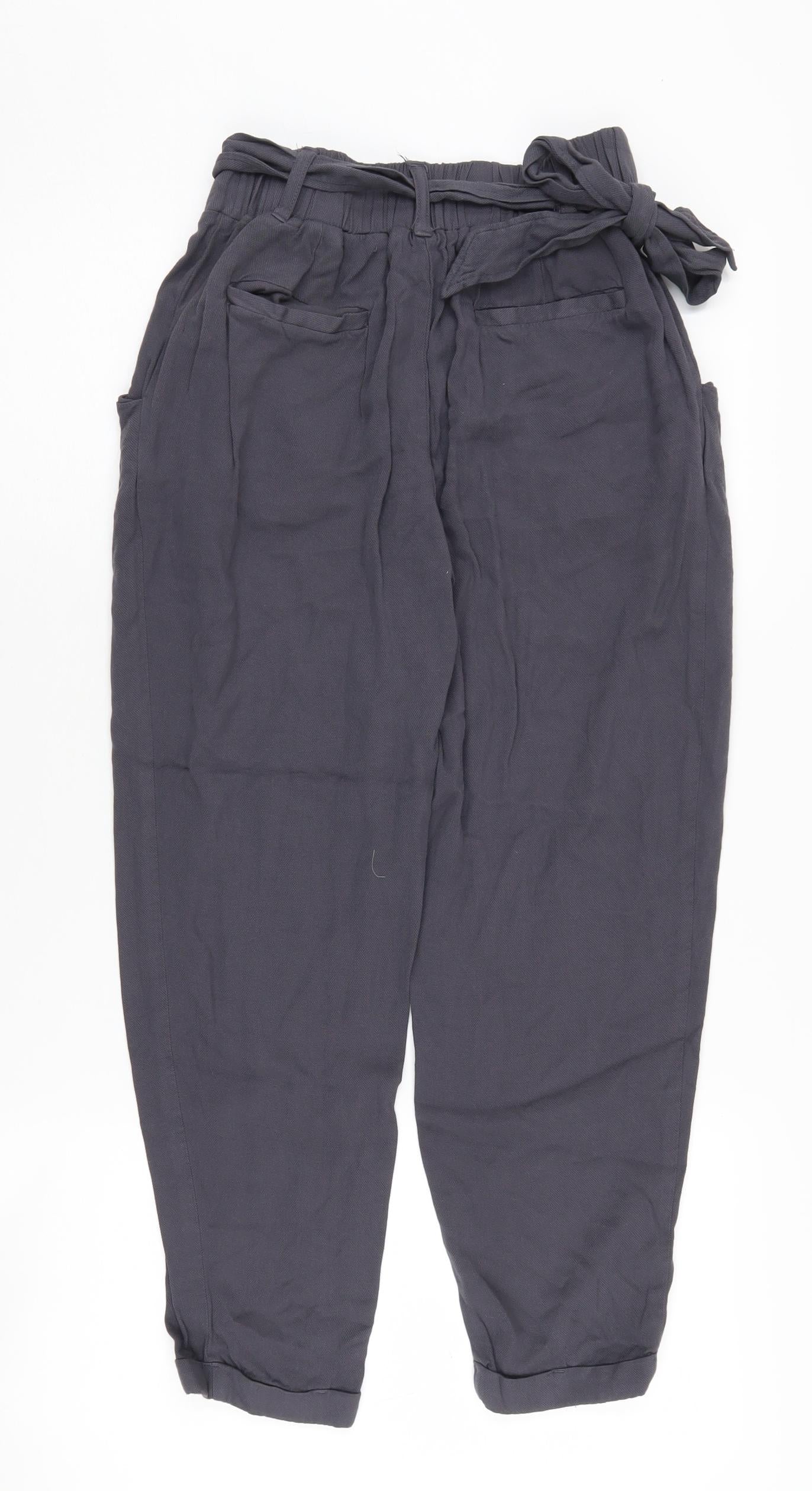 New Look Grey Paperbag Trousers, Size 6, Women’s Casual