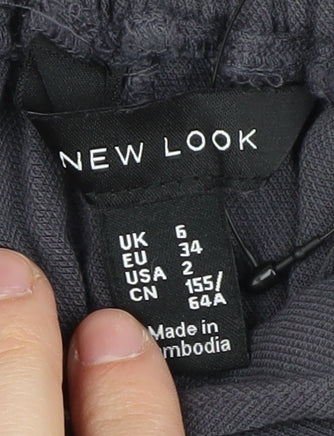 New Look Grey Paperbag Trousers, Size 6, Women’s Casual