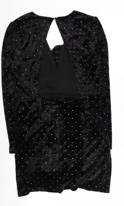Topshop Petite Black Bodycon Dress, Size 10, Party Ready