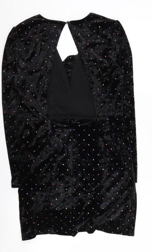 Topshop Petite Black Bodycon Dress, Size 10, Party Ready