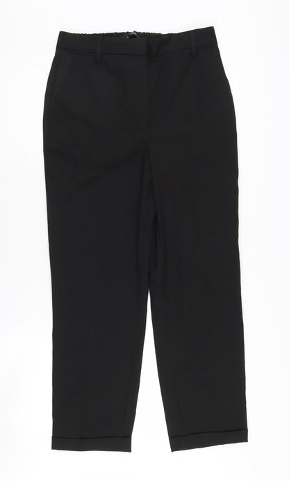 Womens UK Size 10R NEXT Regular Fit Business Casual Black Trousers
