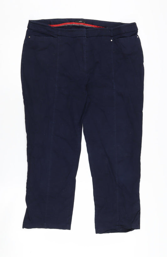 Womens UK Size 16 M&Co   Blue Trousers