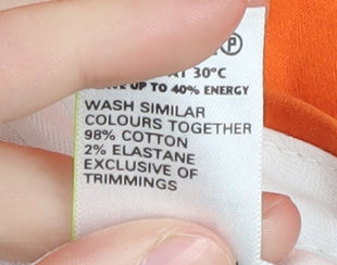 Womens UK Size 6 Marks and Spencer Regular Fit  Orange Trousers