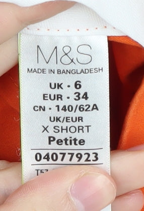 Womens UK Size 6 Marks and Spencer Regular Fit  Orange Trousers