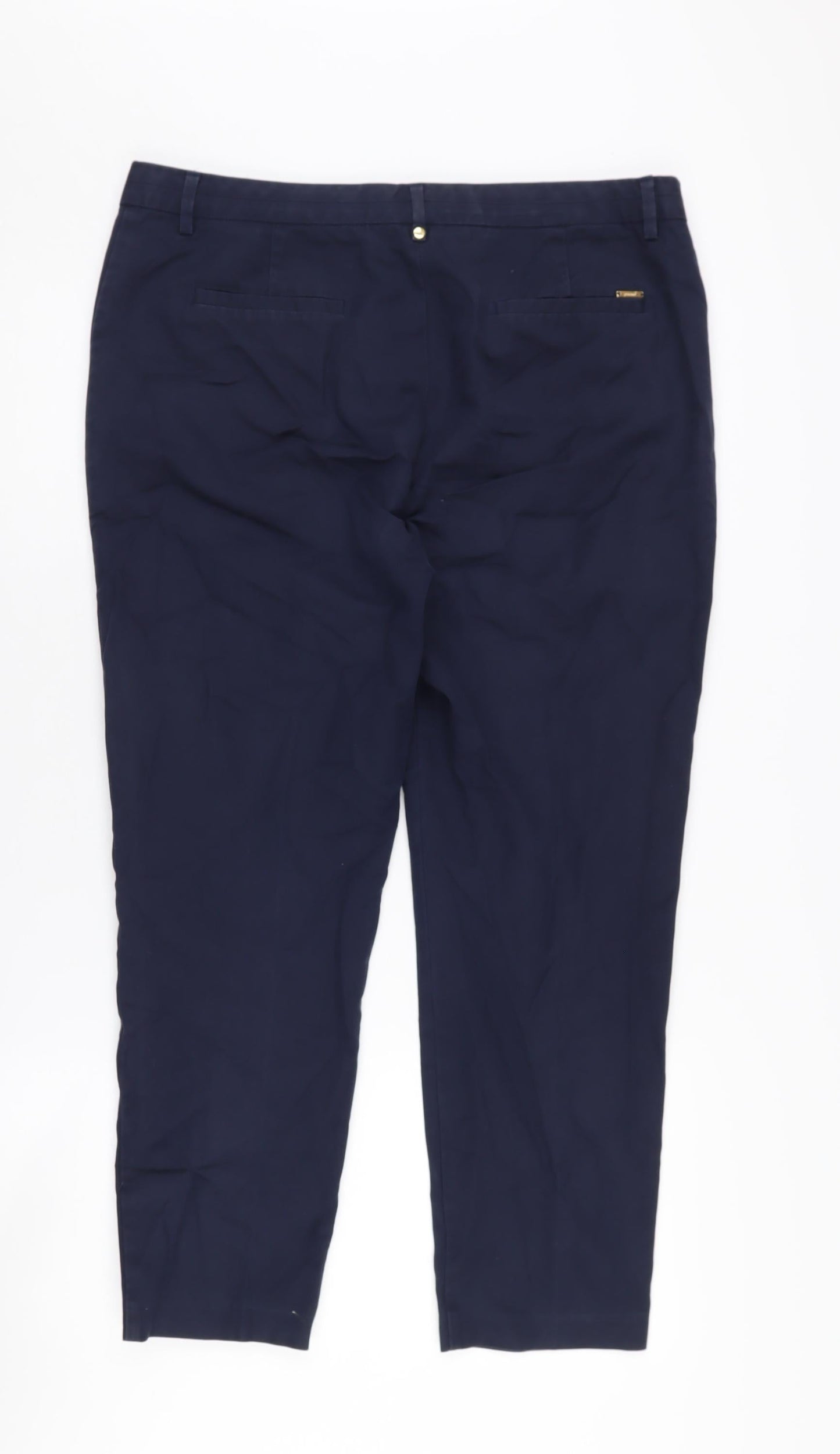 Womens UK Size 14 Marks and Spencer Regular Fit  Blue Trousers