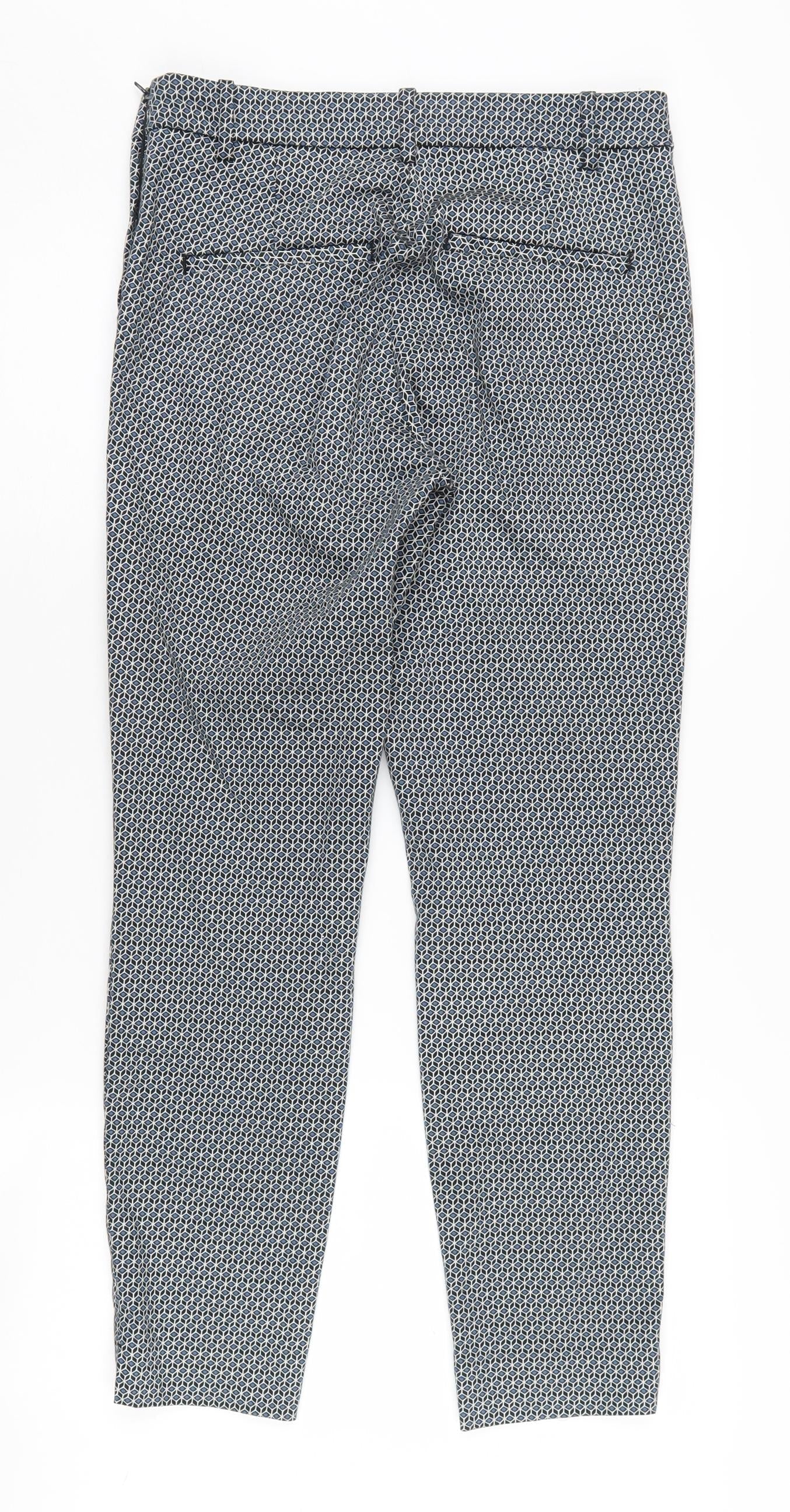 Womens UK Size 10 H&M  Cropped Blue Trousers