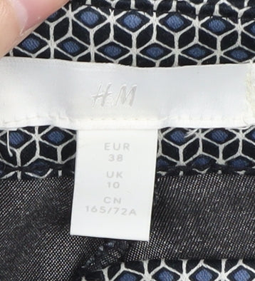 Womens UK Size 10 H&M  Cropped Blue Trousers