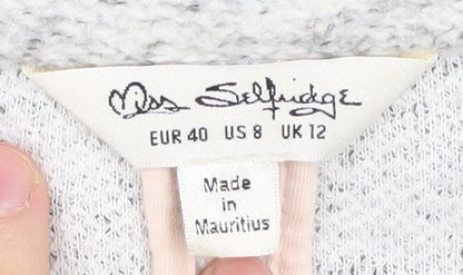 Miss Selfridge Women's Grey Knit Blazer Size 12