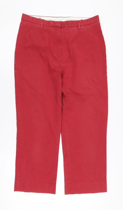 Womens UK Size 14 Marks and Spencer   Red Trousers
