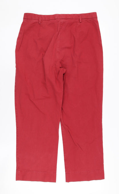Womens UK Size 14 Marks and Spencer   Red Trousers