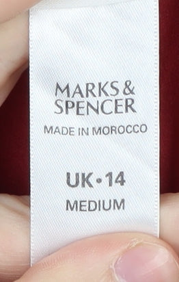 Womens UK Size 14 Marks and Spencer   Red Trousers