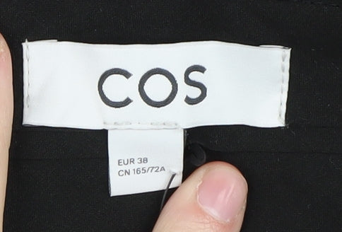 COS Women's Black Wool Trousers, Size 10, Smart Business Style