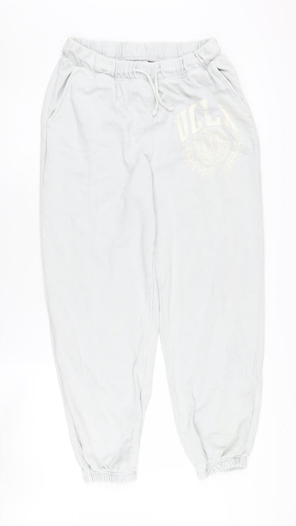 UCLA Women's White Jogger Trousers S Elastic Waist