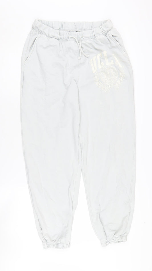UCLA Women's White Jogger Trousers S Elastic Waist