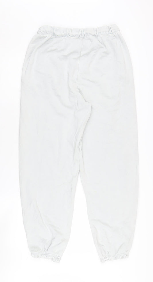 UCLA Women's White Jogger Trousers S Elastic Waist
