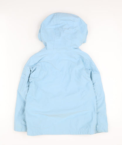 Next Boys Blue Hooded Jacket 5-6 Years with Zip Pockets