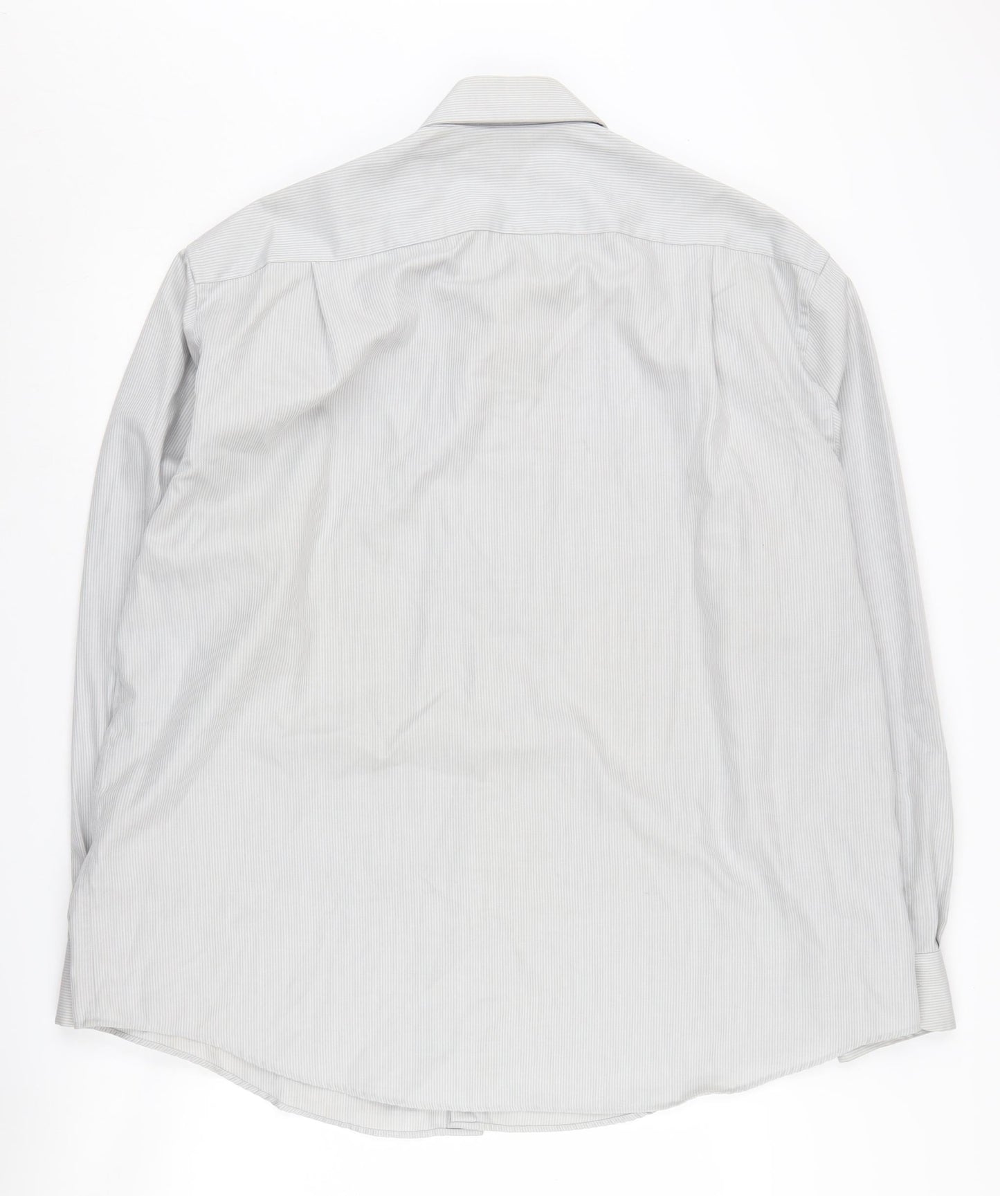 Marks and Spencer Men's Grey Herringbone Shirt 47
