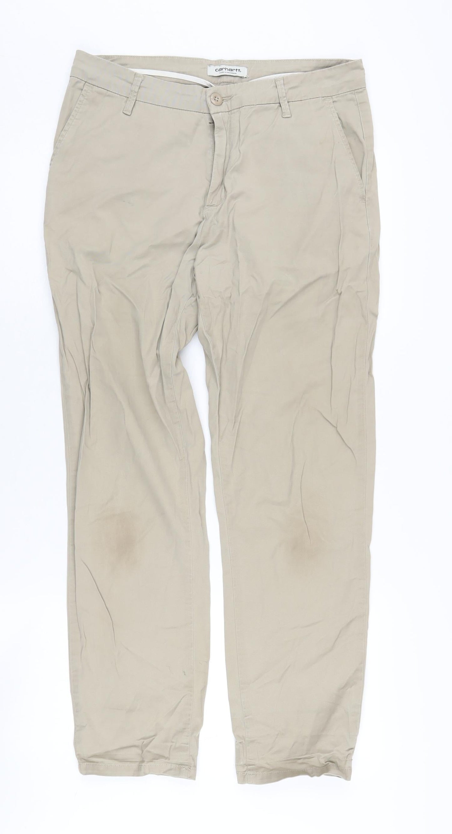 Mens UK Size 28 Carhartt  Ankle Beige Trousers