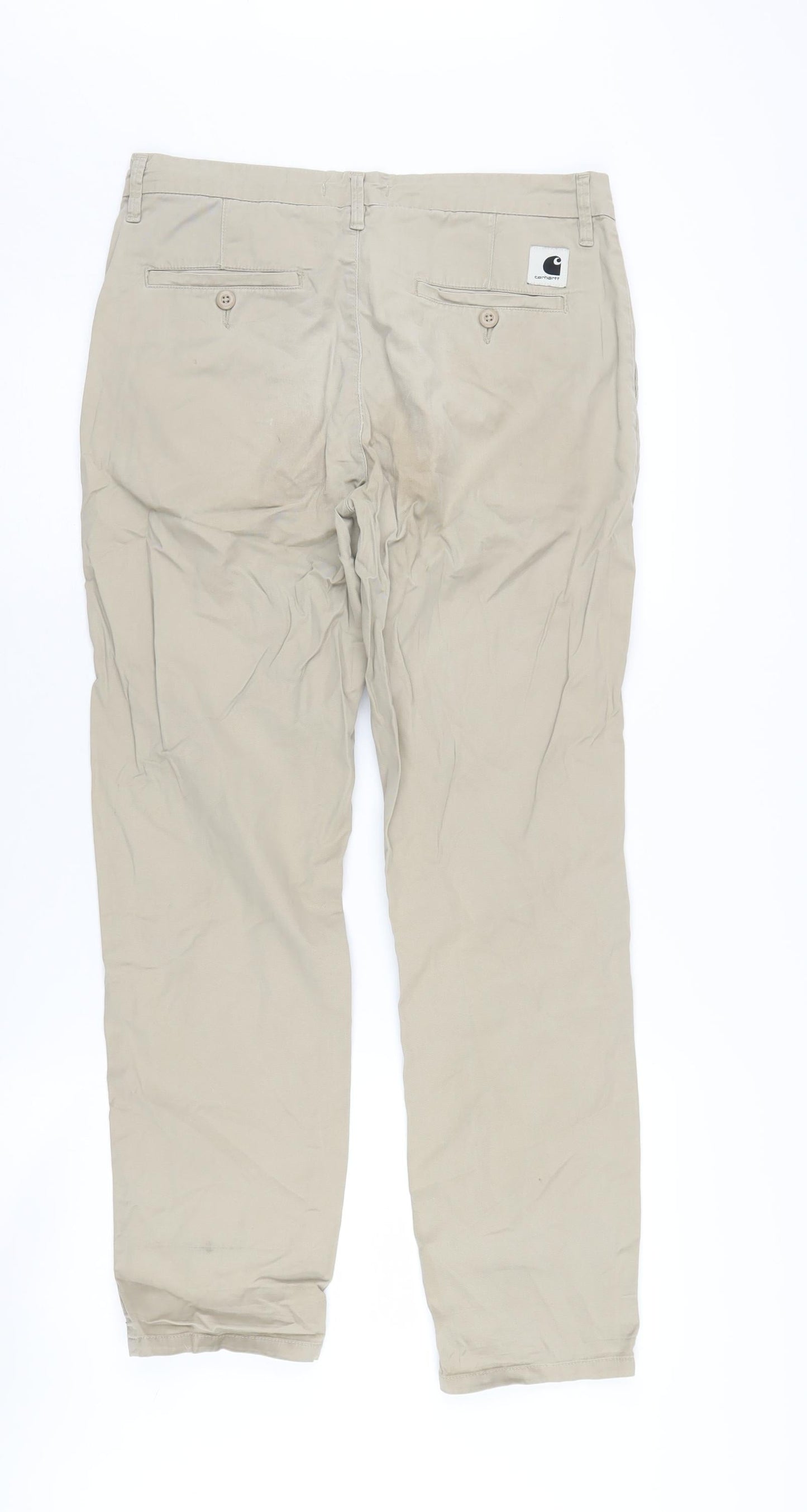 Mens UK Size 28 Carhartt  Ankle Beige Trousers