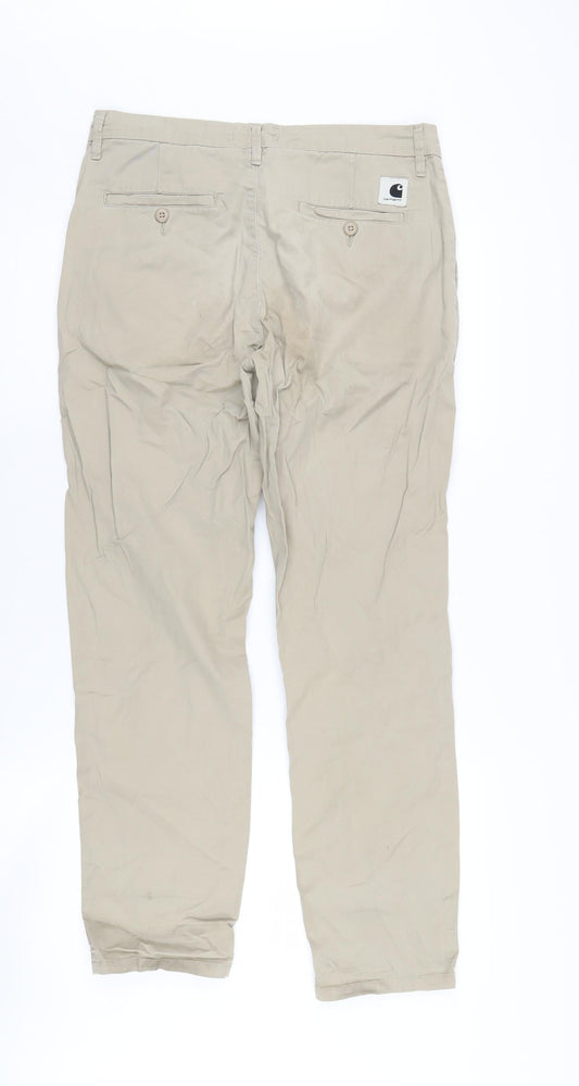 Mens UK Size 28 Carhartt  Ankle Beige Trousers
