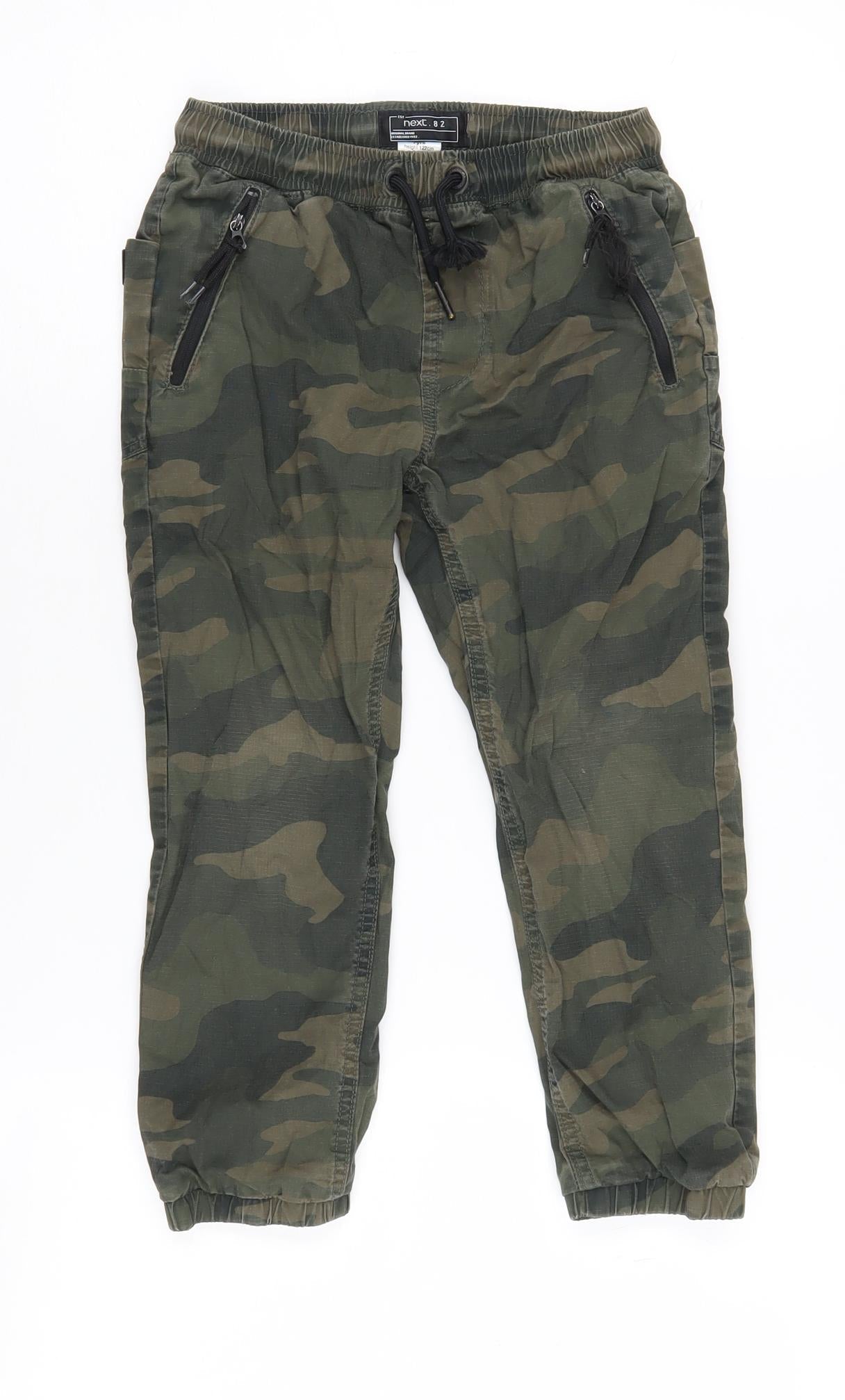 Next Boys' Camouflage Jogger Trousers, 7 Years, Elastic Waist