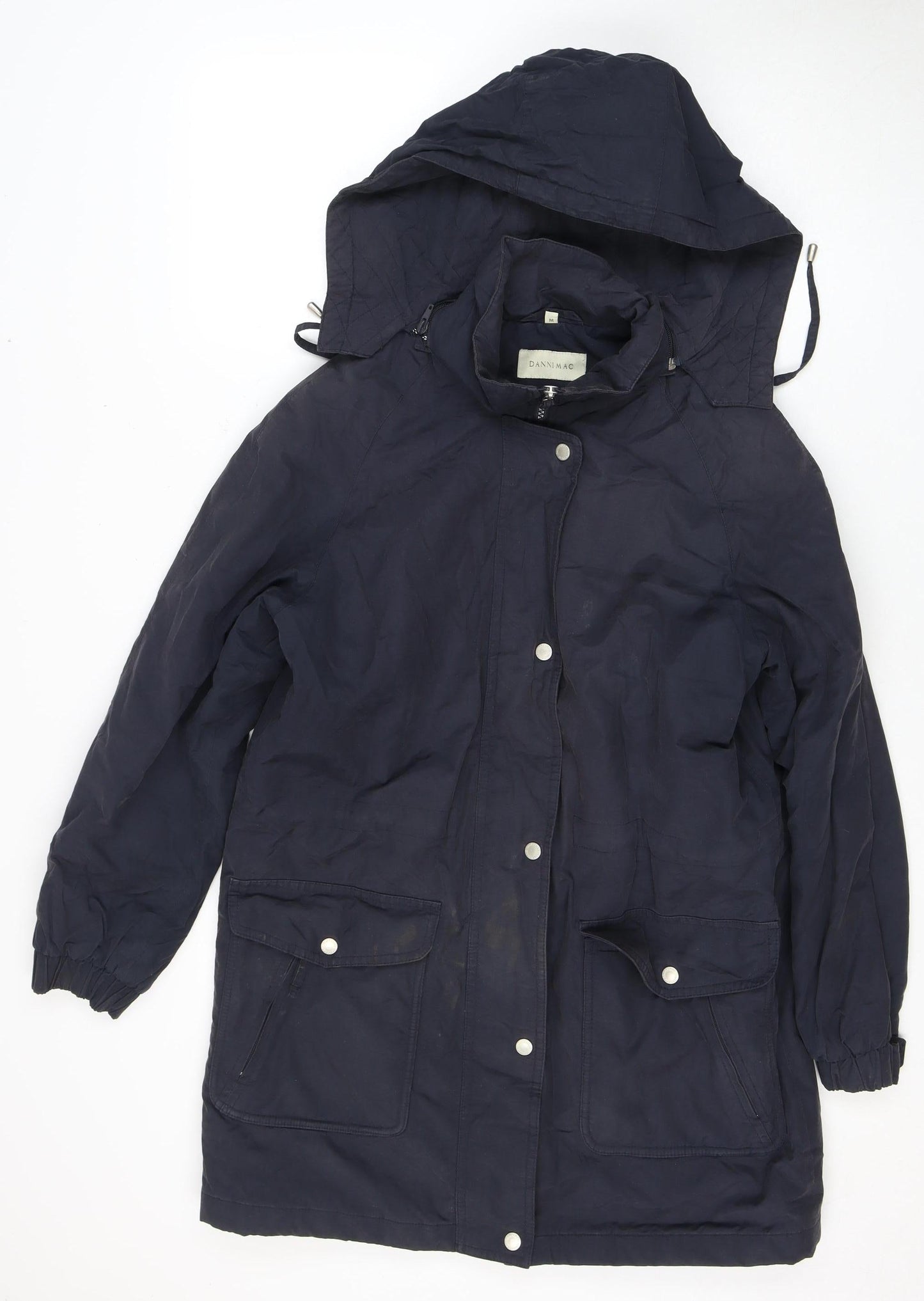 Womens UK Size M Dannimac Blue Parka Coat