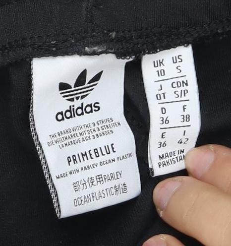 Adidas Unisex Black Track Pants Size 10 Athletic Style