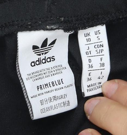 Adidas Unisex Black Track Pants Size 10 Athletic Style