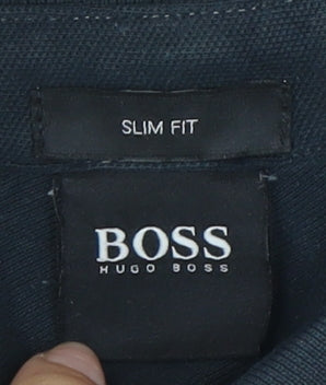 Hugo Boss Men's Black Slim Fit Polo Shirt M