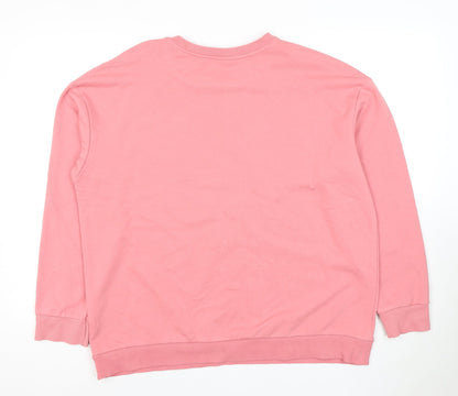 Womens UK Size L Looney Tunes Pink Pullover Sweatshirt