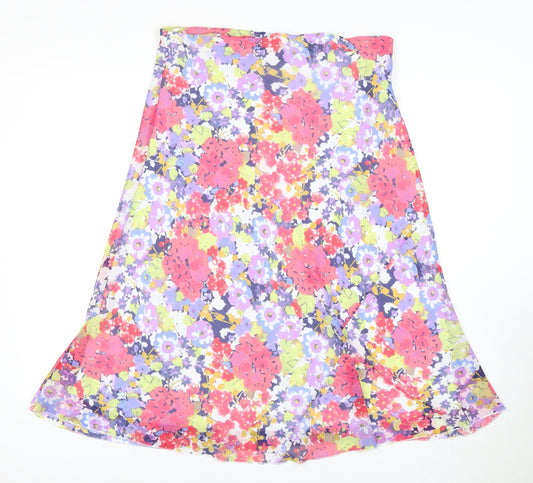 Isle Women's Multicoloured A-Line Floral Skirt Size 10