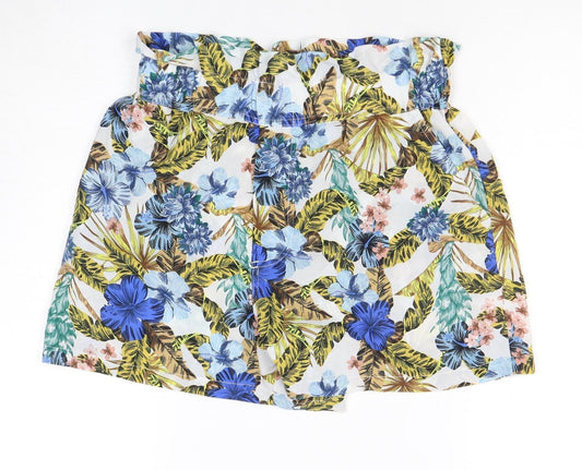Topshop Women's Multicoloured Floral Shorts Size 10
