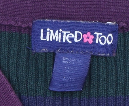Limited Too Women's Multicoloured Striped Cardigan M