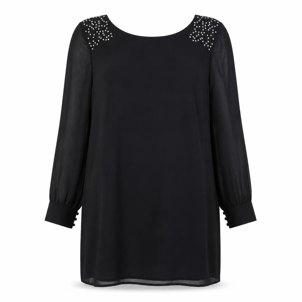 Next Women's Black Long Sleeve Dress Size 14