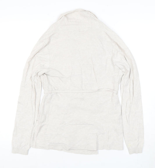 Womens UK Size 8 FatFace Beige Wrap Jumper