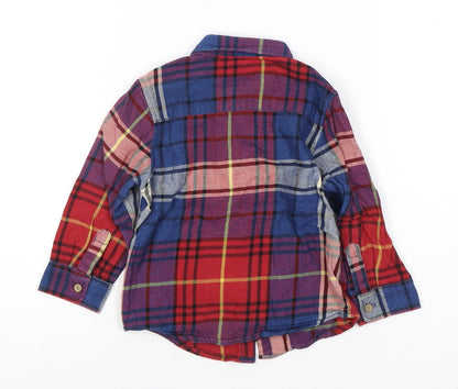 Next Boys Multicoloured Plaid Button-Up Shirt 18-24 Months